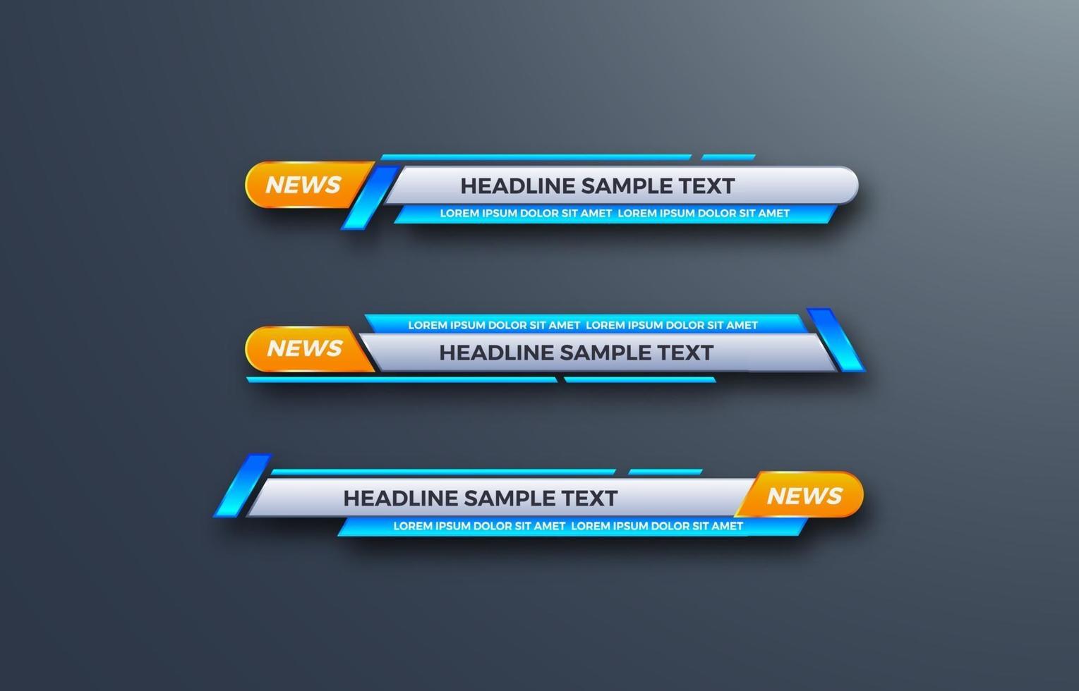 futuristic design vector interface Lower third banner Bars. Streaming Video. Breaking, Sport News.