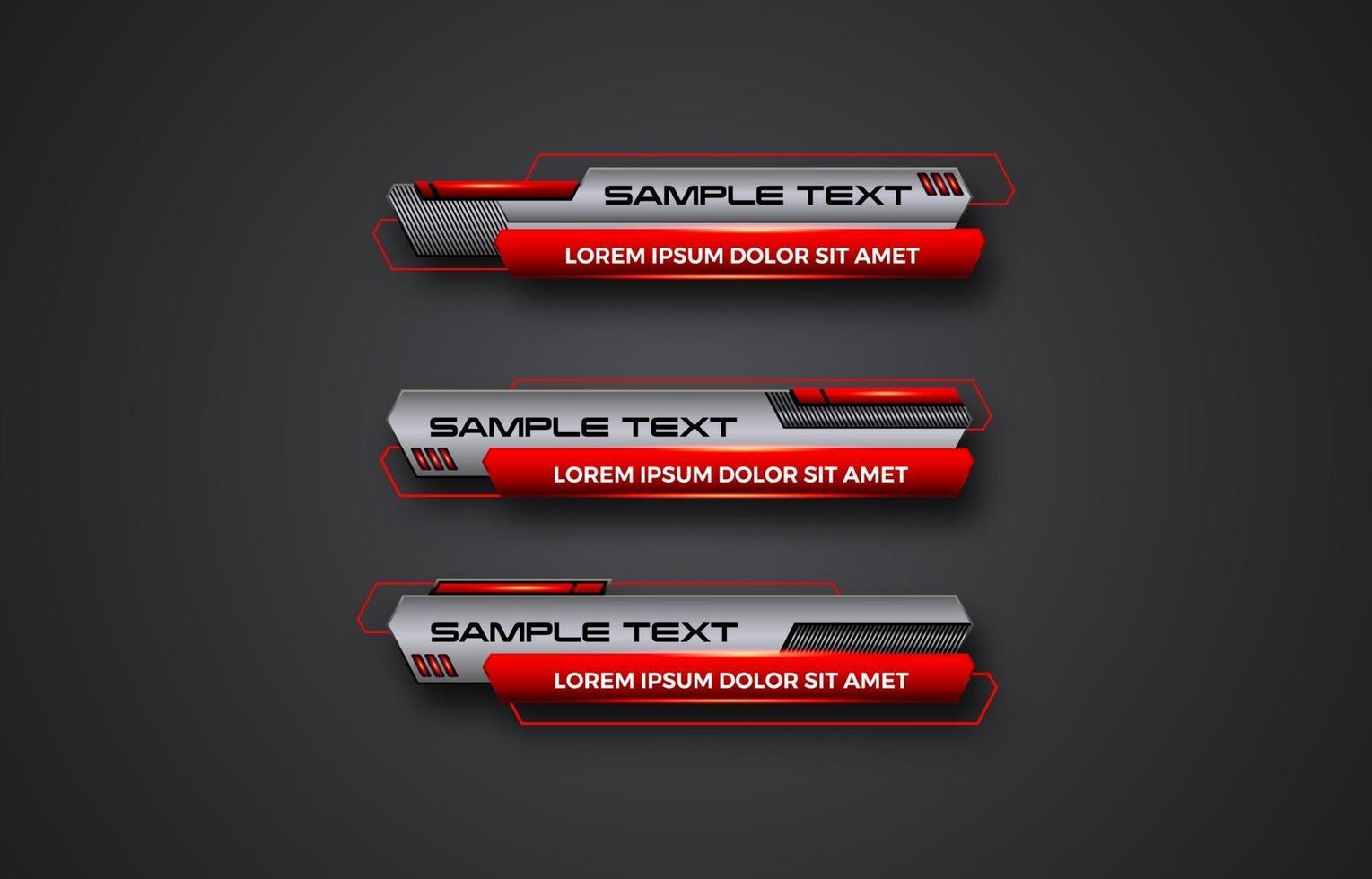 futuristic design vector interface Lower third banner Bars. Streaming Video. Breaking, Sport News.