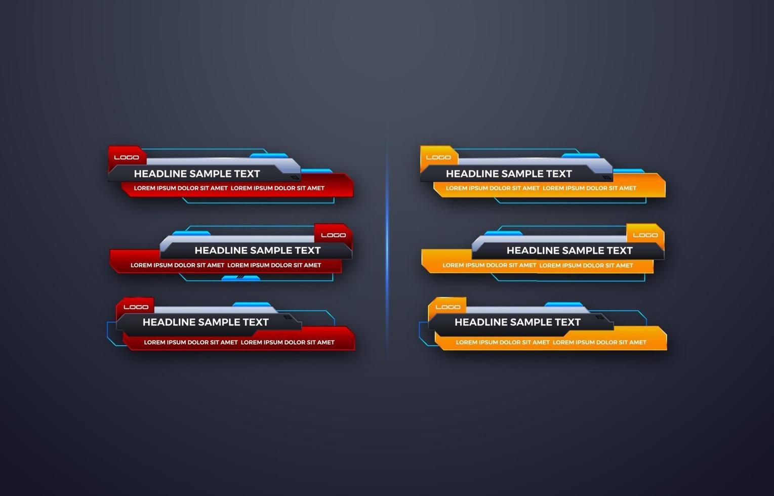 futuristic design vector interface Lower third banner Bars. Streaming Video. Breaking, Sport News.
