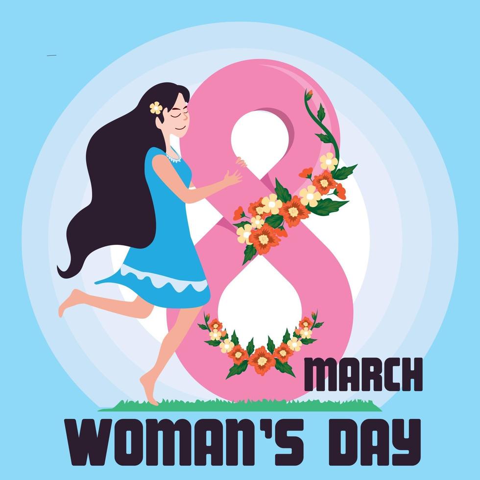 International Women's Day. Vector templates for card, poster, flyer and others