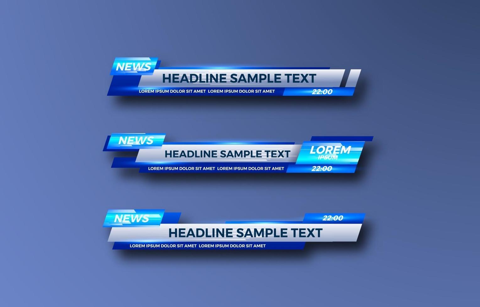 futuristic design vector interface Lower third banner Bars. Streaming Video. Breaking, Sport News.