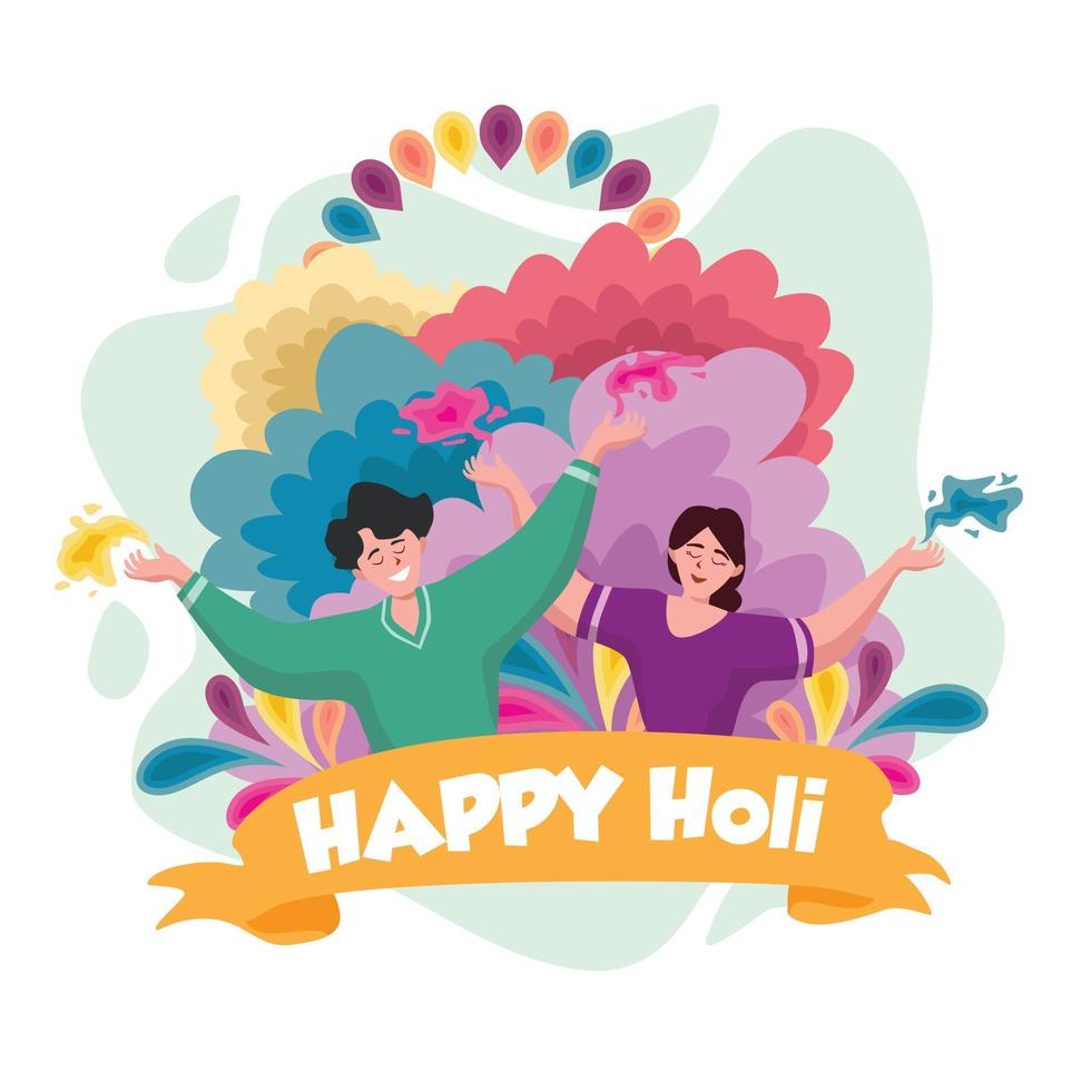 Happy holi background with traditional Indian couple vector illustration 2043751 Vector Art at Vecteezy Happy holi background with traditional Indian couple vector illustration 2043751 Vector Art at Vecteezy