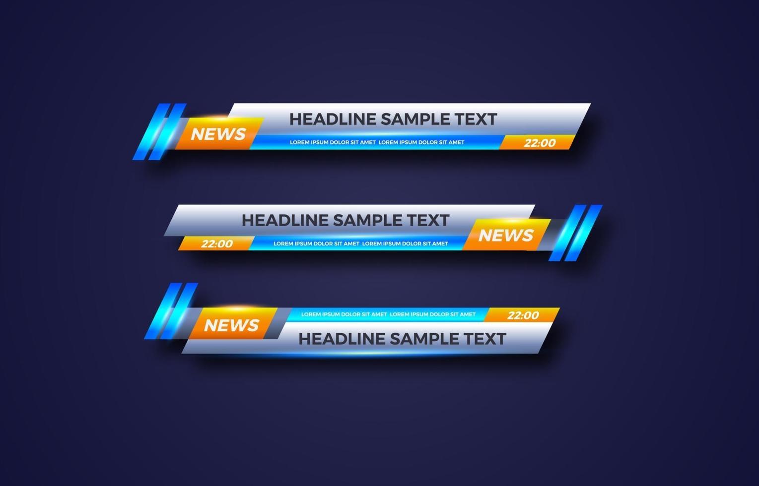 futuristic design vector interface Lower third banner Bars. Streaming Video. Breaking, Sport News.