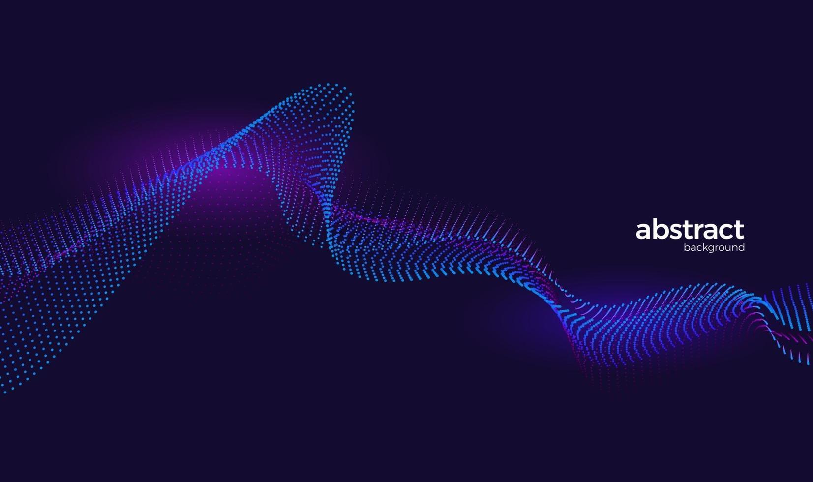 absract dynamic wave particle blue color technology vector design