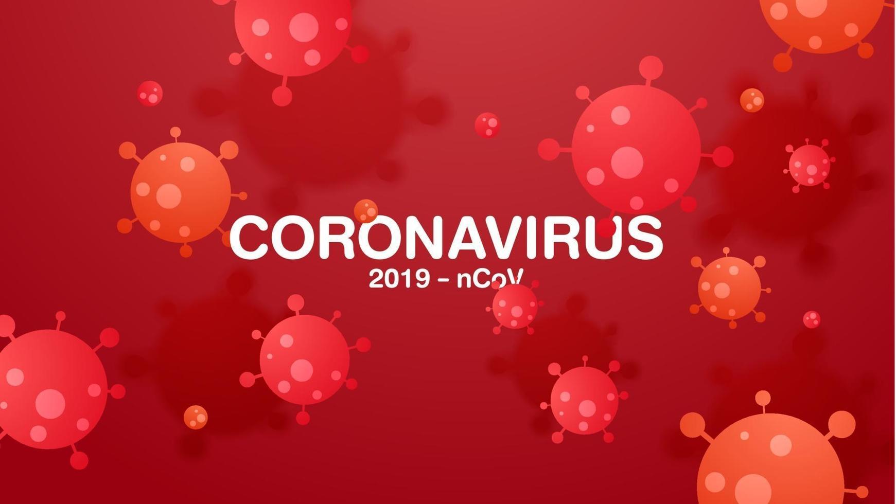 Coronavirus 2019-ncov and virus background. vector