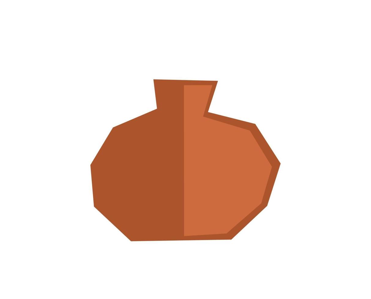 Abstract trendy hand drawn vector vase. Design illustration for Interior element. Vase isolated on white background. Scandinavian minimalist style. Modern print, boho poster. Home decor