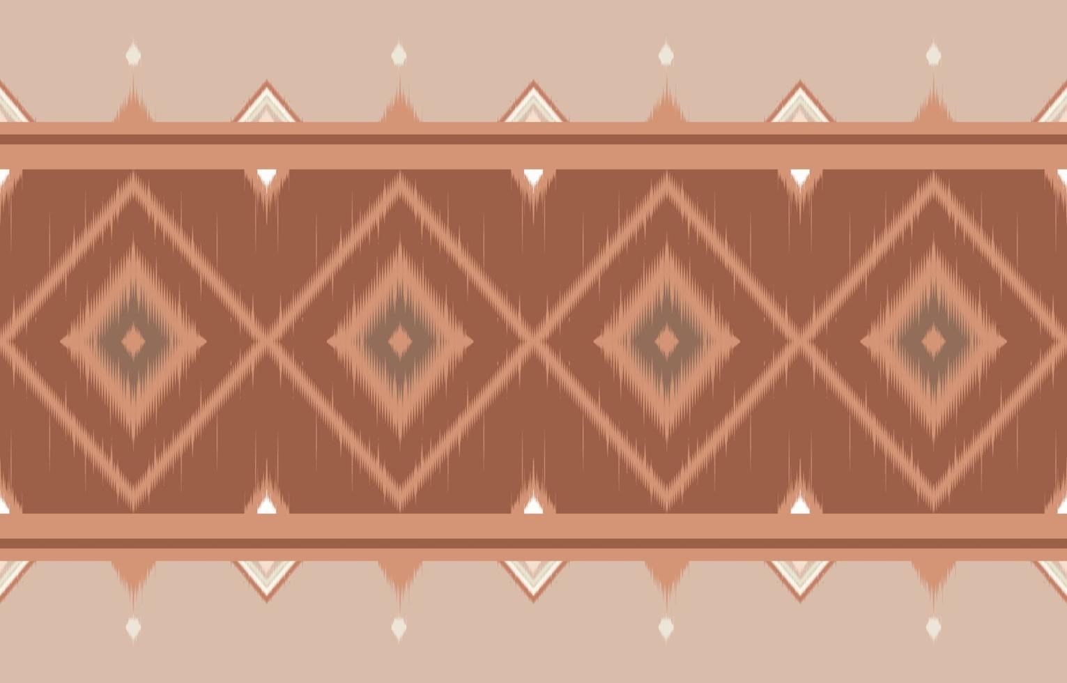 Diseño tradicional del patrón ikat oriental étnico abstracto horizontal vector