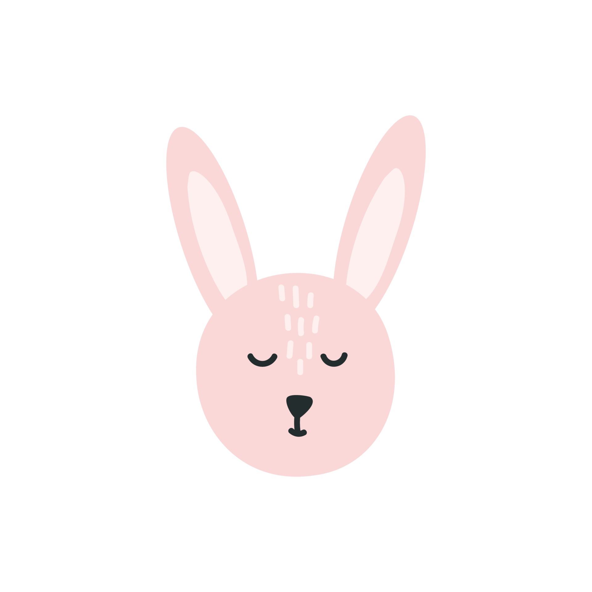 pic Kids Cute Rabbit Drawing Colour easter bunny cute face rabbit vector