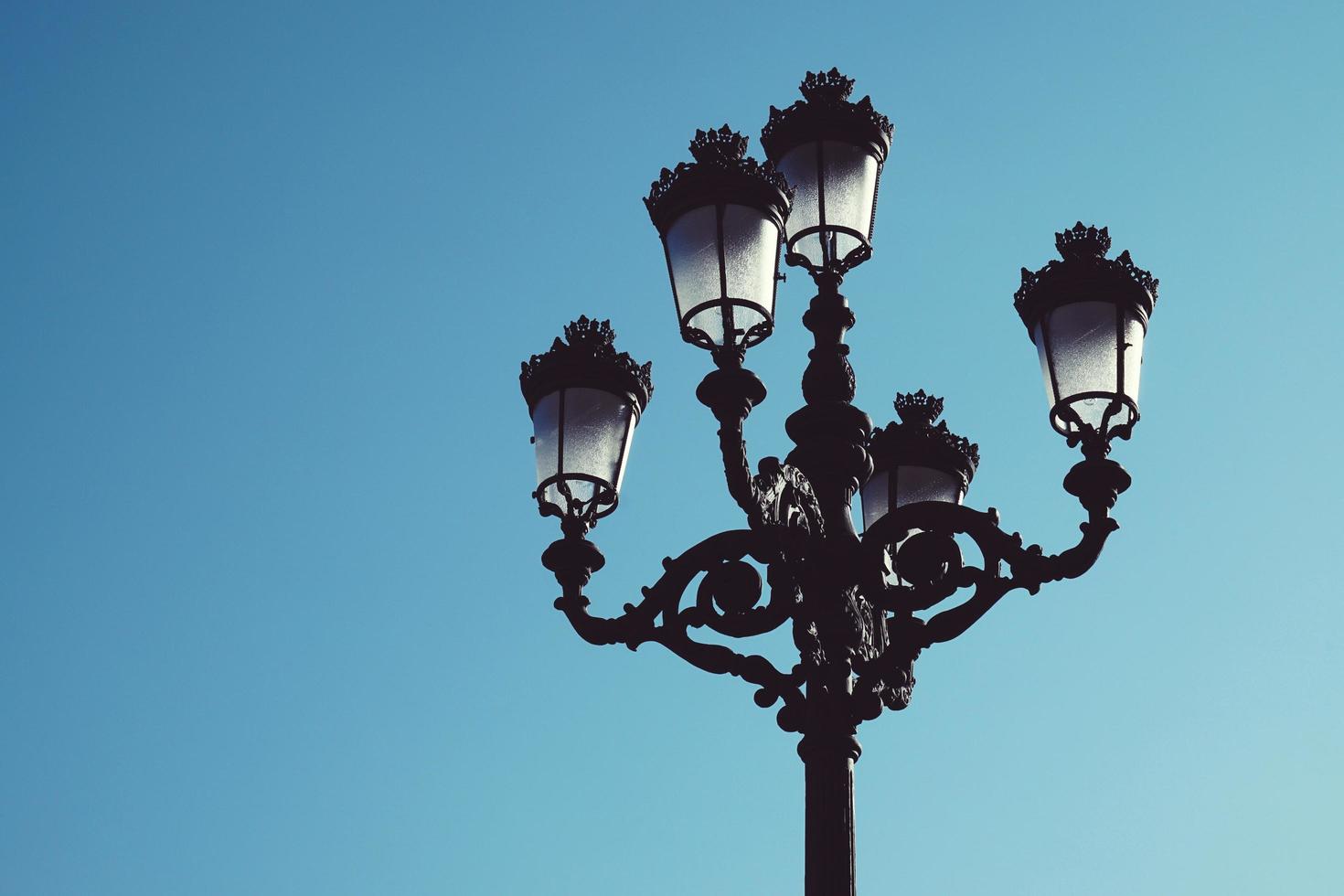 Street lamp in Bilbao City, Spain photo