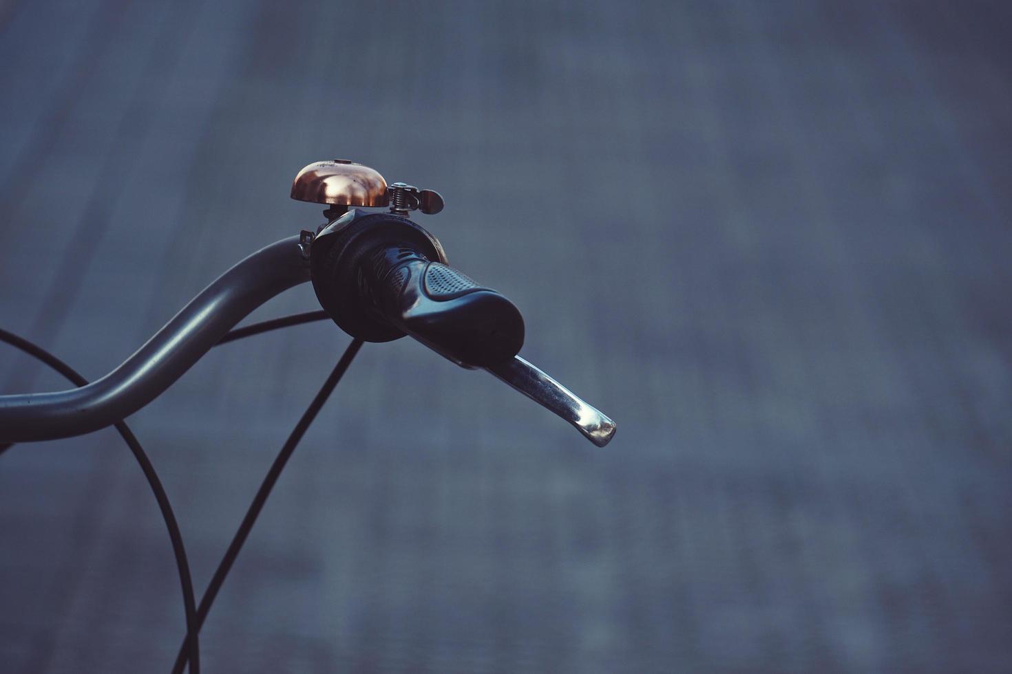 Close up of a bicycle handlebar photo