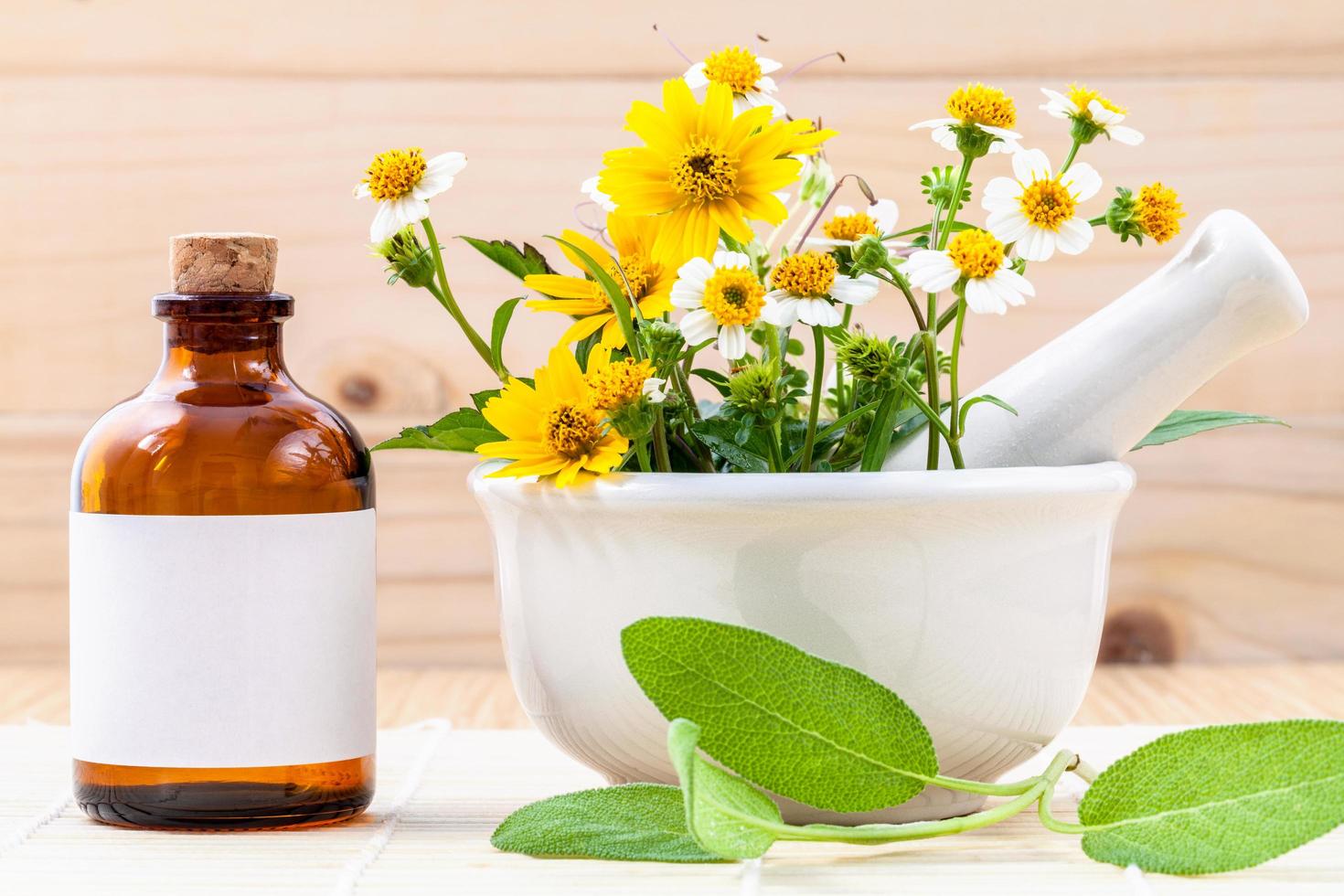 Chamomile for essential oil photo