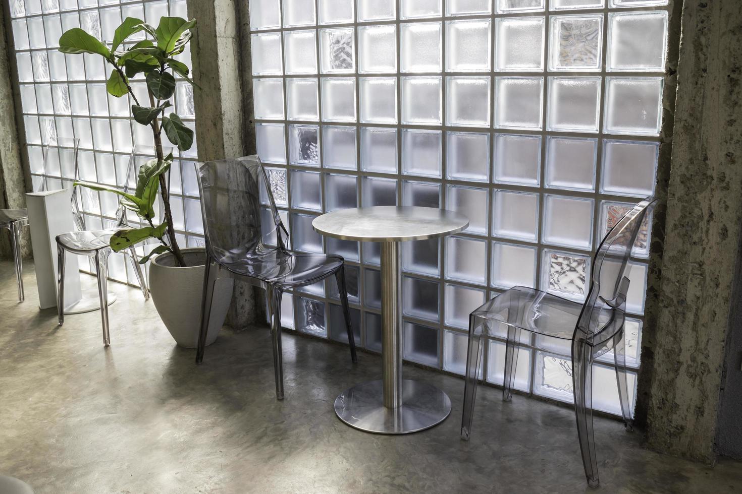 Minimal cafe interior decorations photo