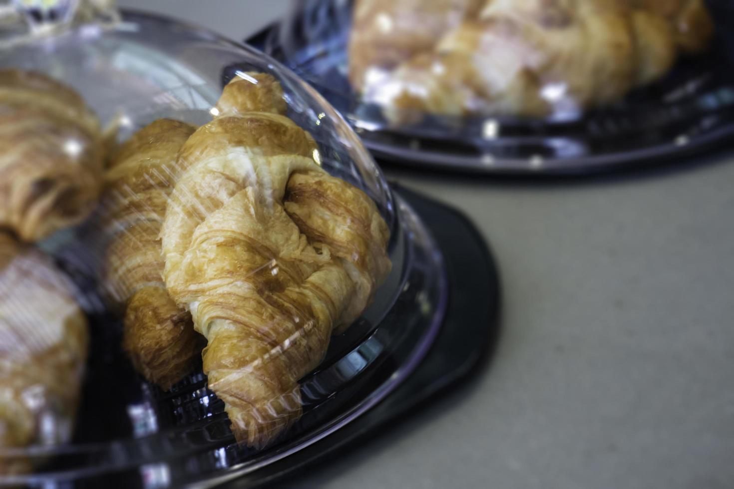 Croissants on table photo