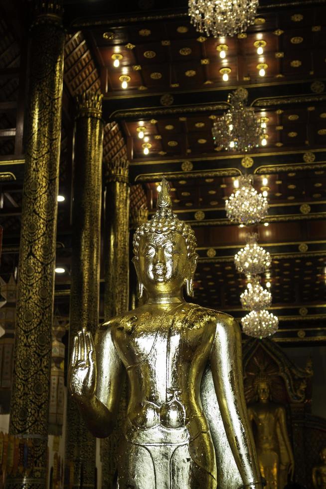 Buddha  n a public temple in Chiang Mai photo