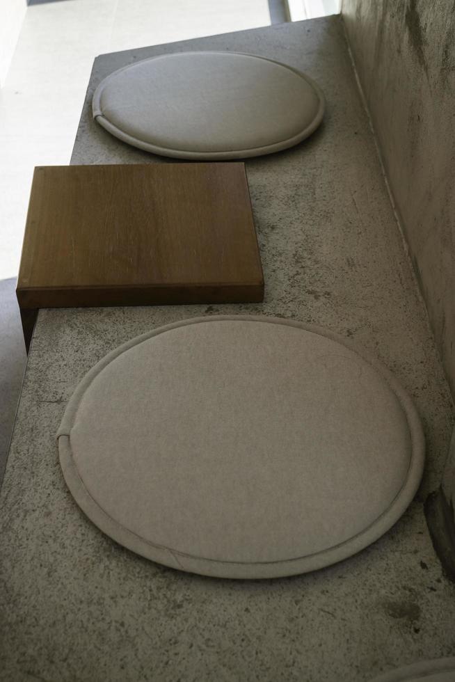 Minimal cafe seating photo