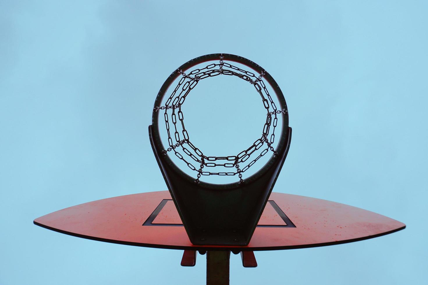 Street basketball hoop photo