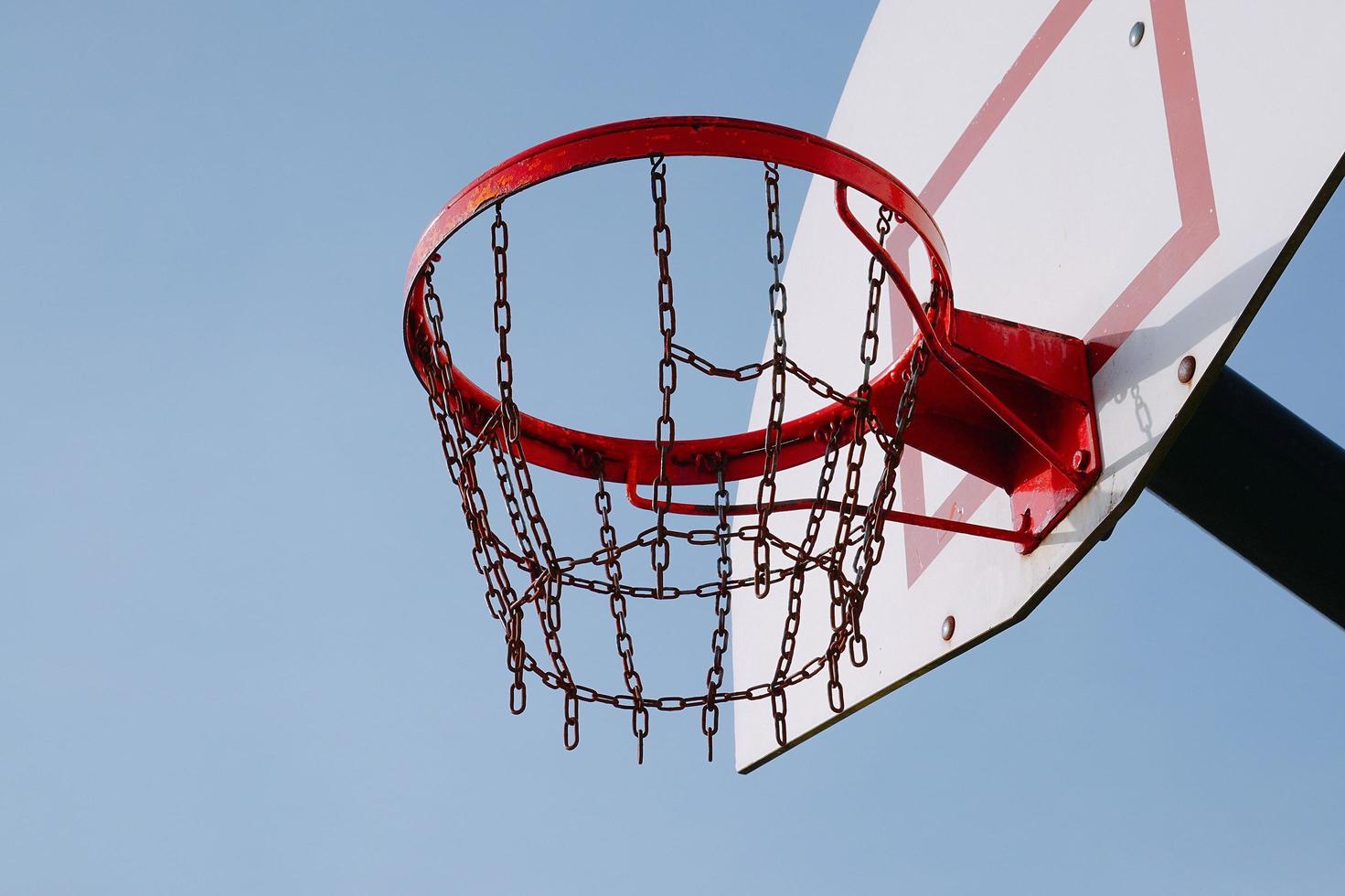 Street basketball hoop photo