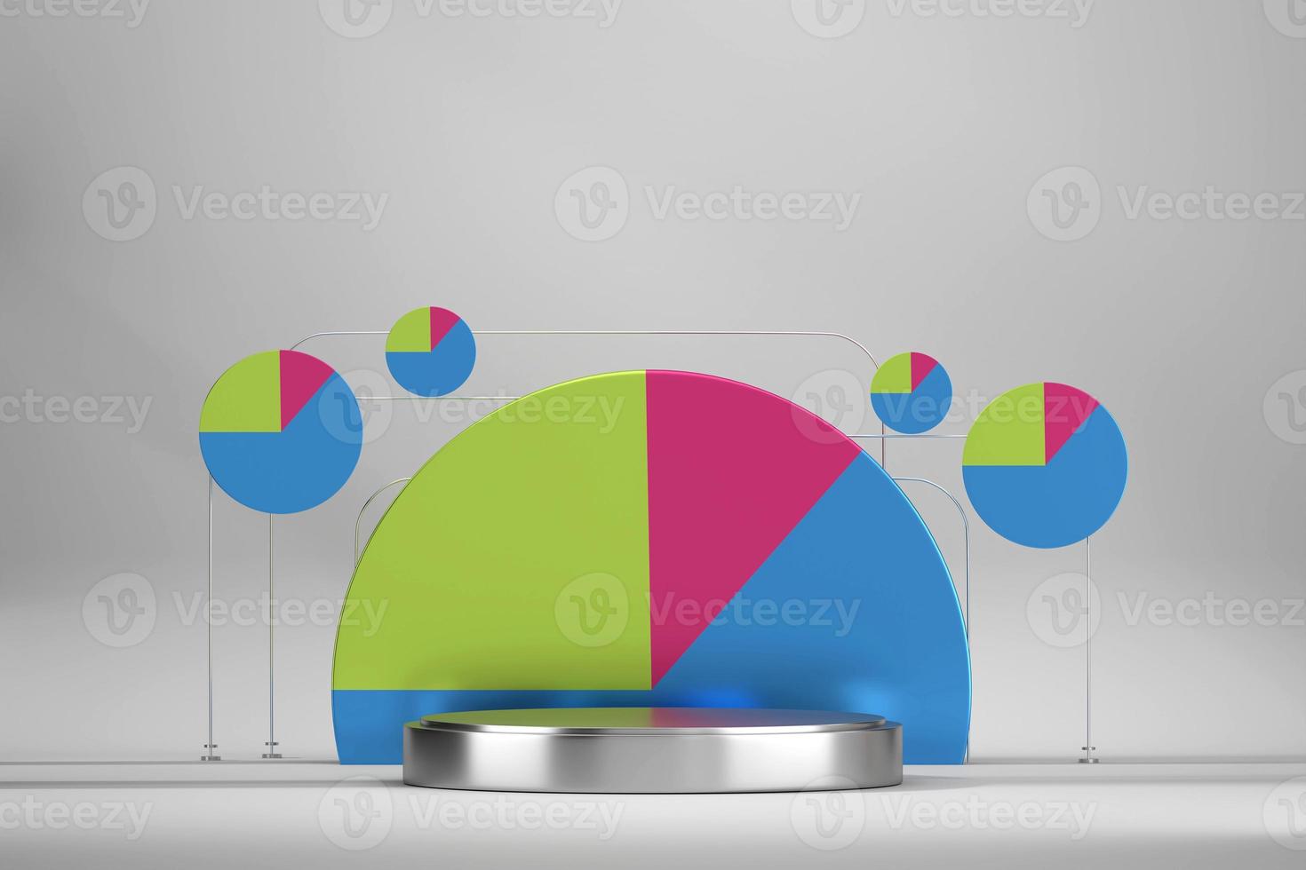 Abstract colorful stage podium mockup photo