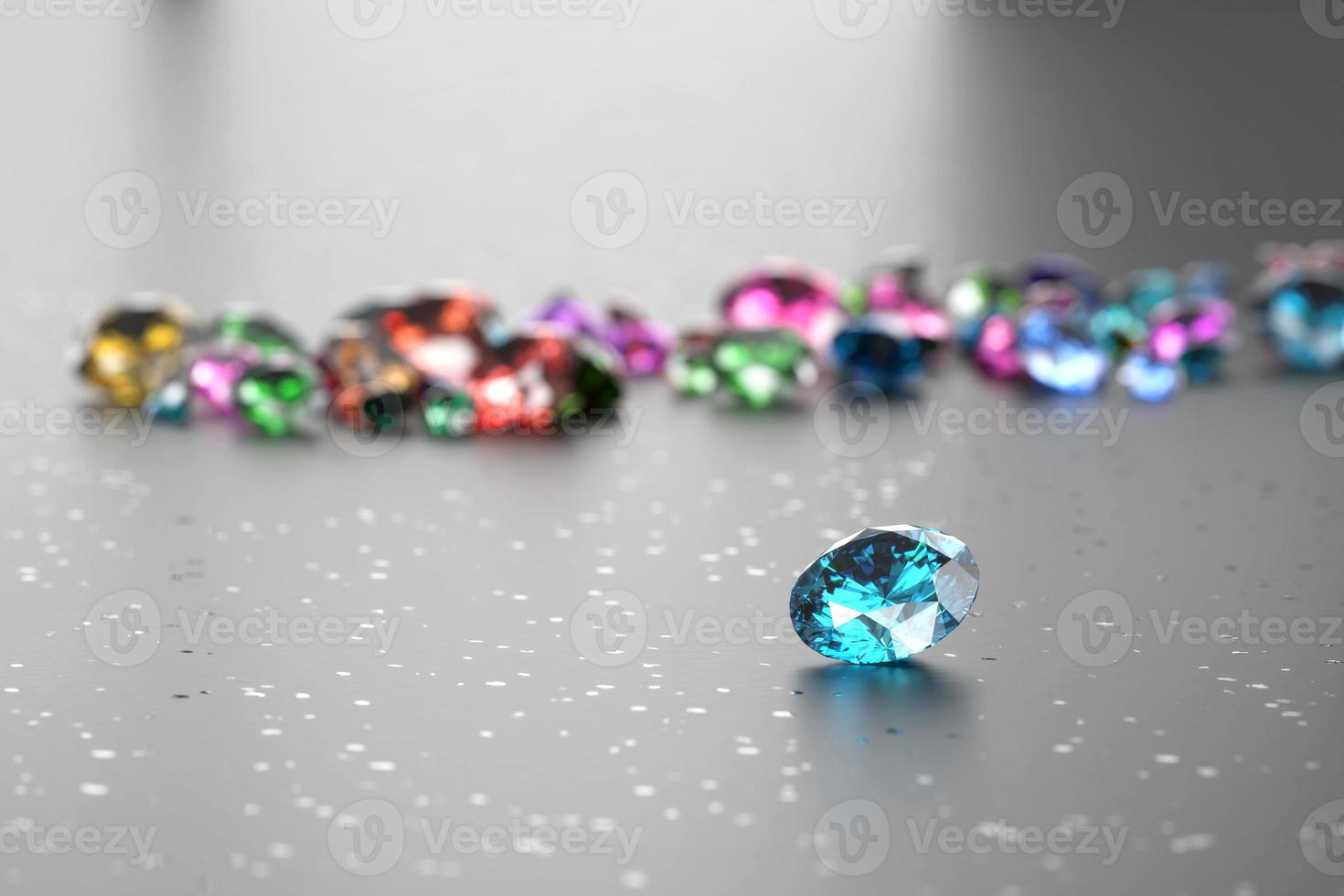 Colorful diamonds background, 3D render photo