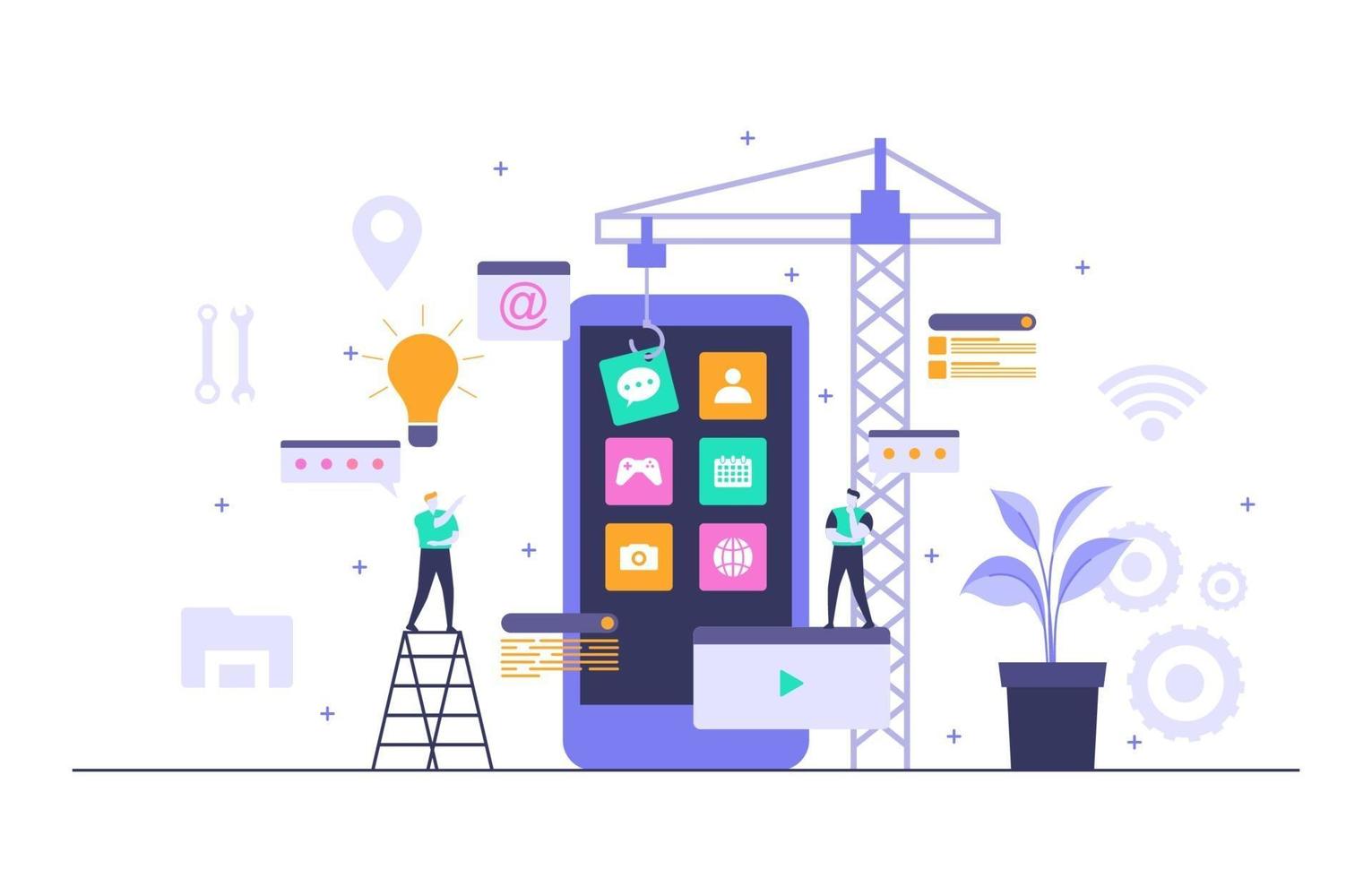 Mobile App Development Vector Art, Icons, and Graphics for Free Download