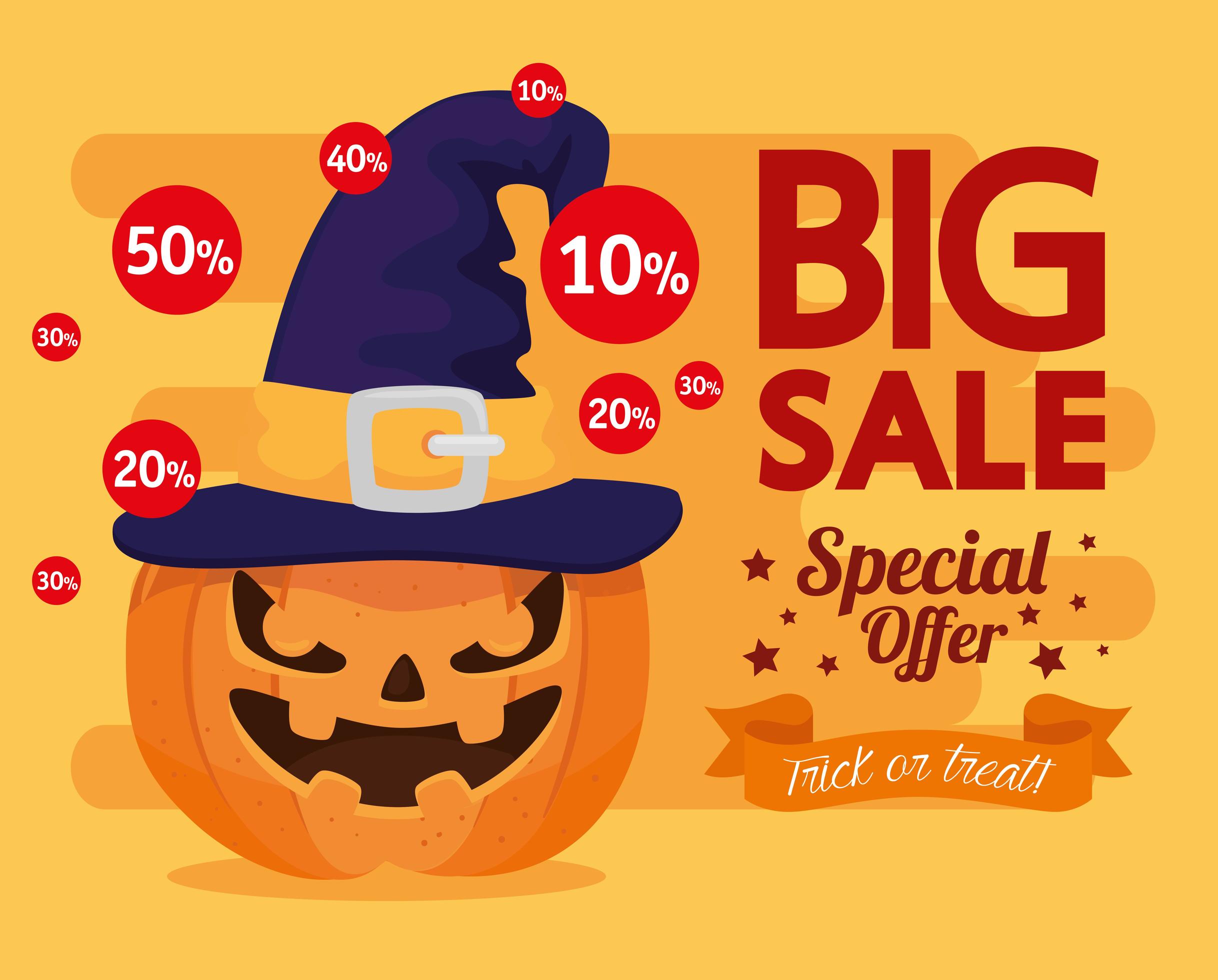 Happy Halloween sale banner 2045846 Vector Art at Vecteezy