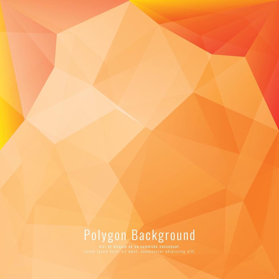 Orange polygonal background Vector