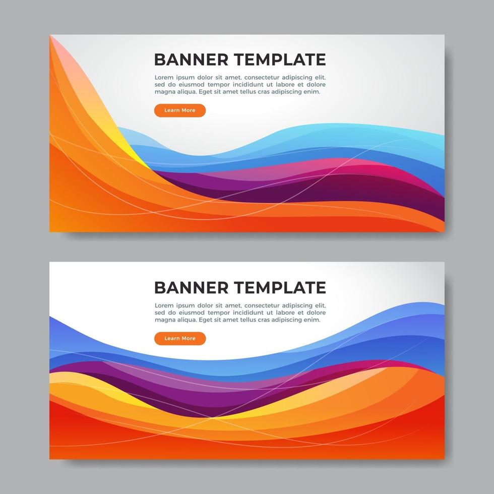 modern wavy abstract banner template vector