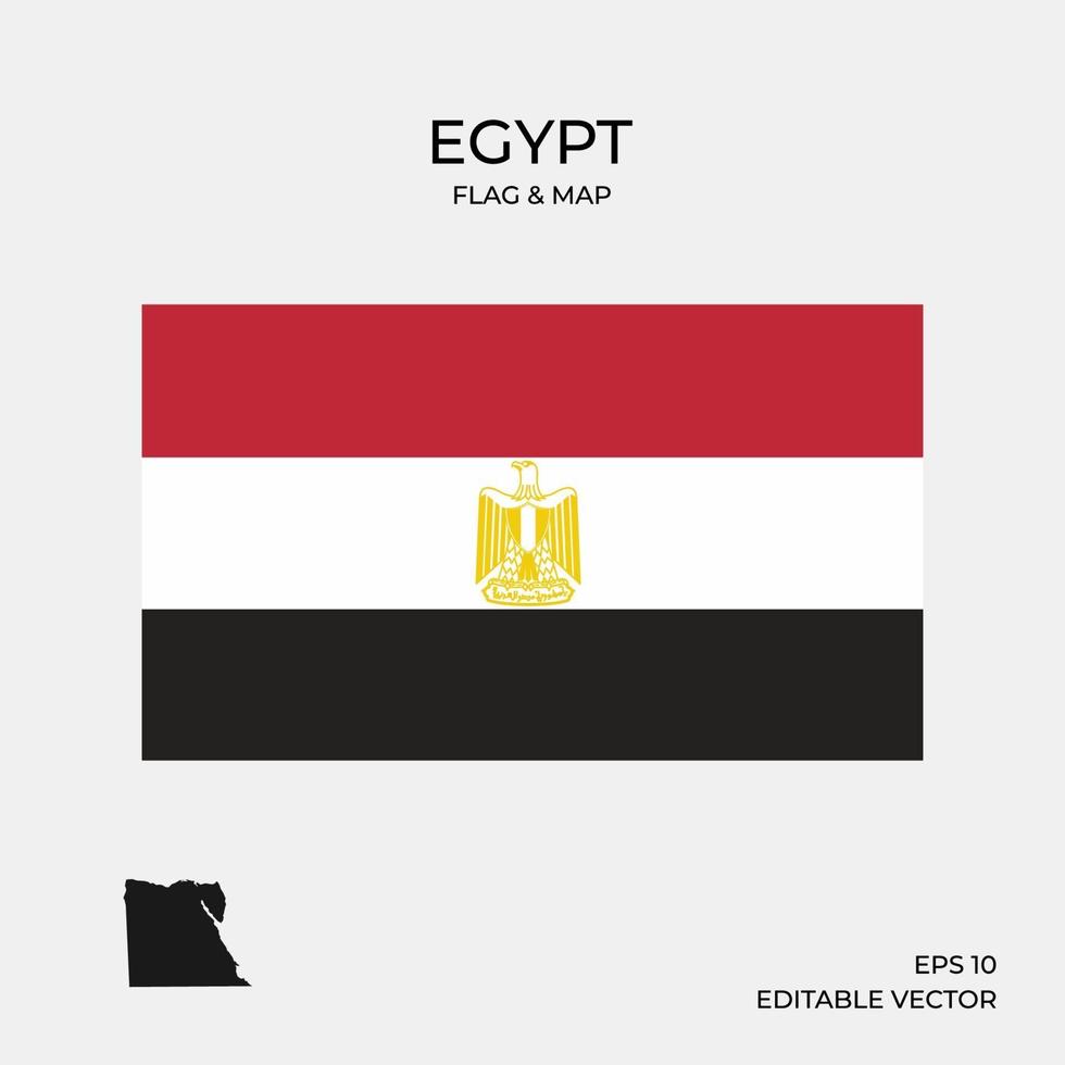 Flag Map Of Egypt Egypt Flag And Map 2046190 Vector Art At Vecteezy