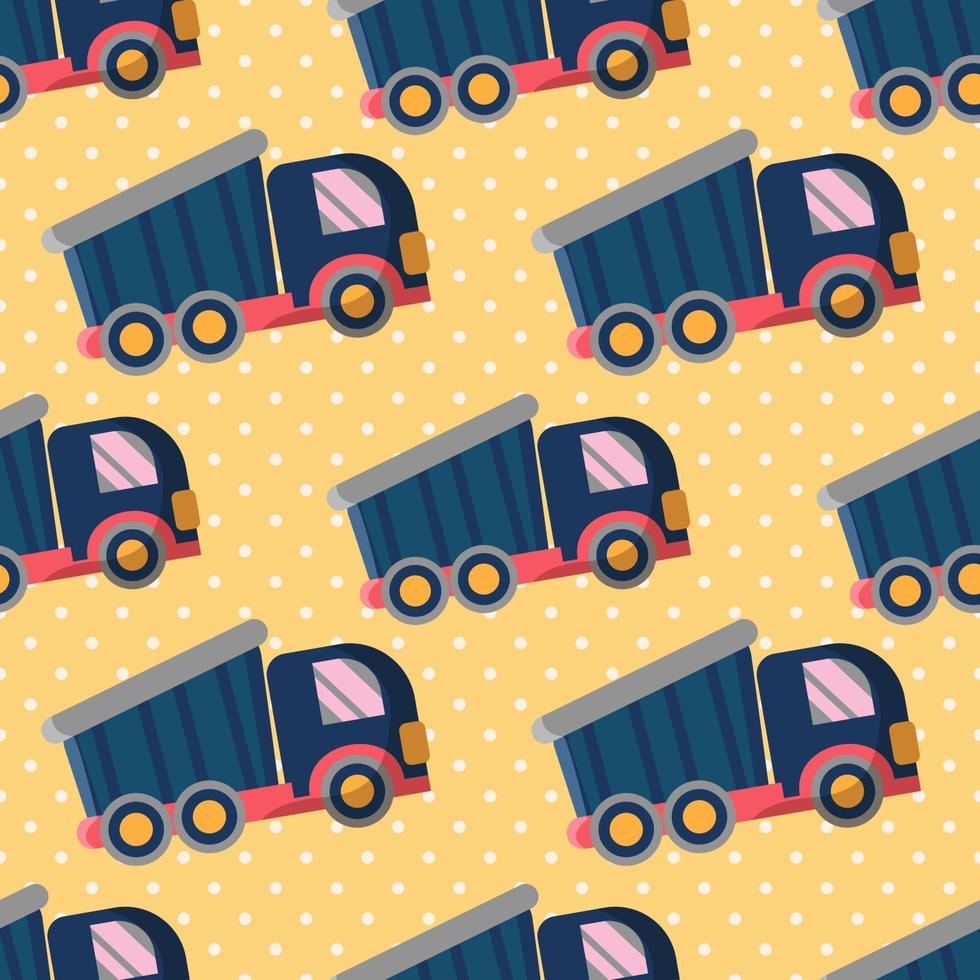 truck toy seamless pattern illustration vector