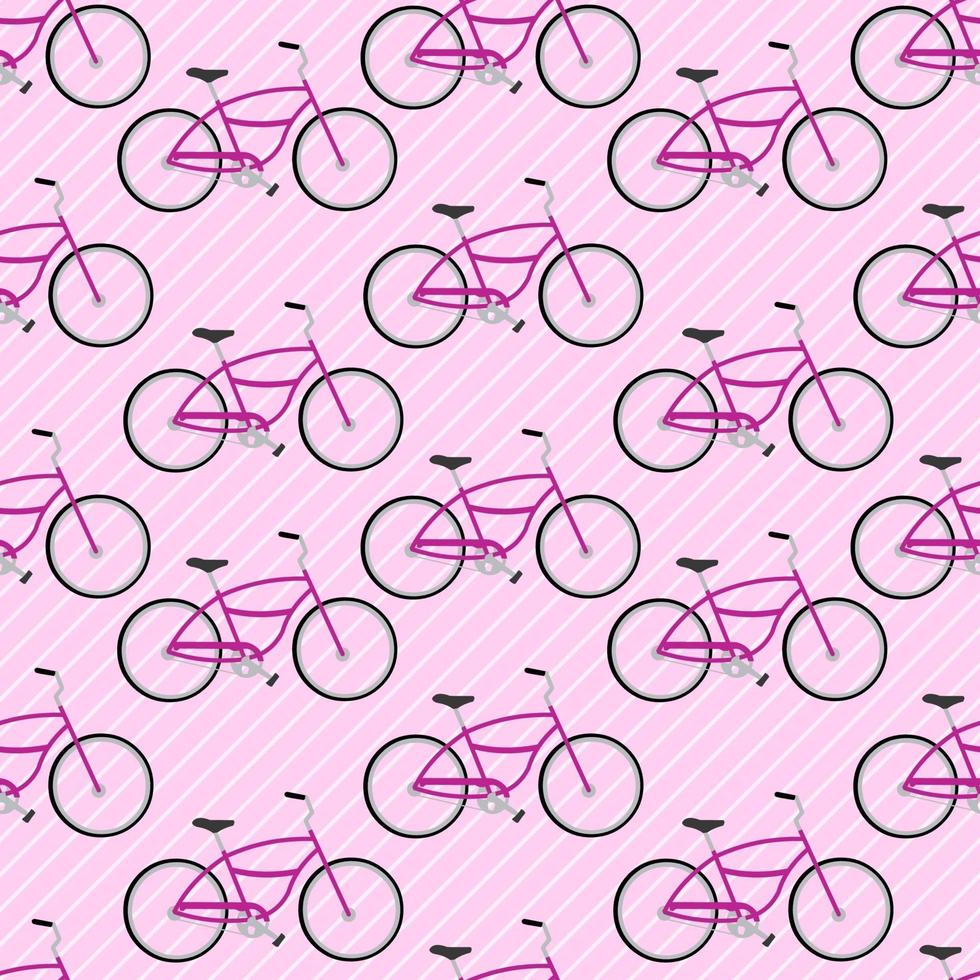 Ilustración de patrones sin fisuras de bicicleta retro vector