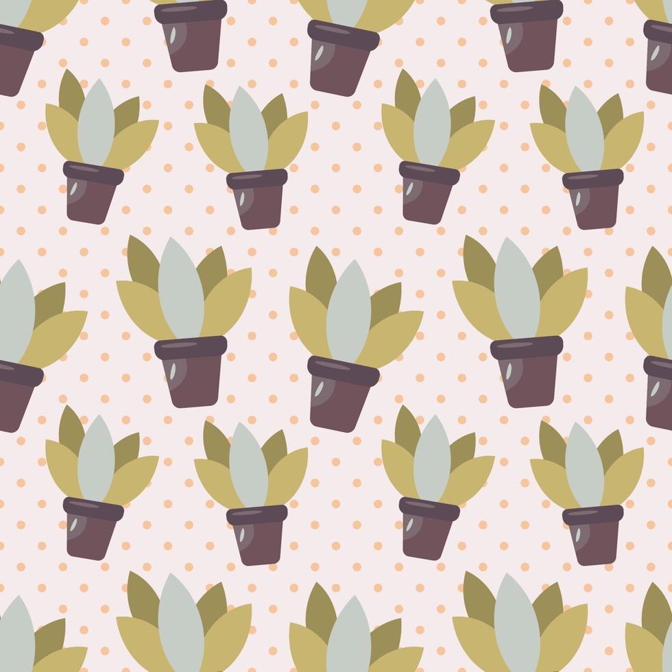 house plant seamless pattern illustration vector