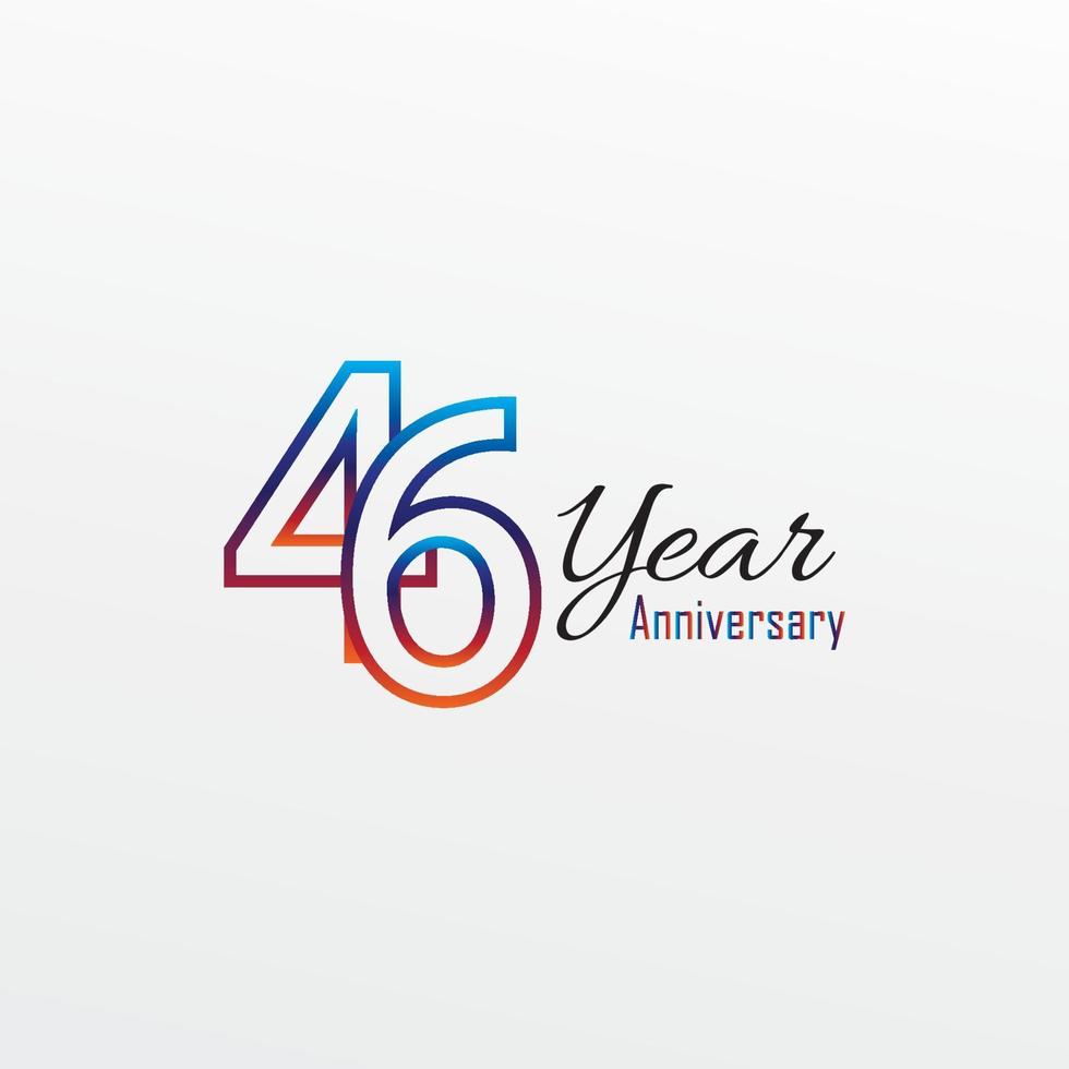 years anniversary celebration blue Colors Comical Design logotype. anniversary logo isolated on White background vector