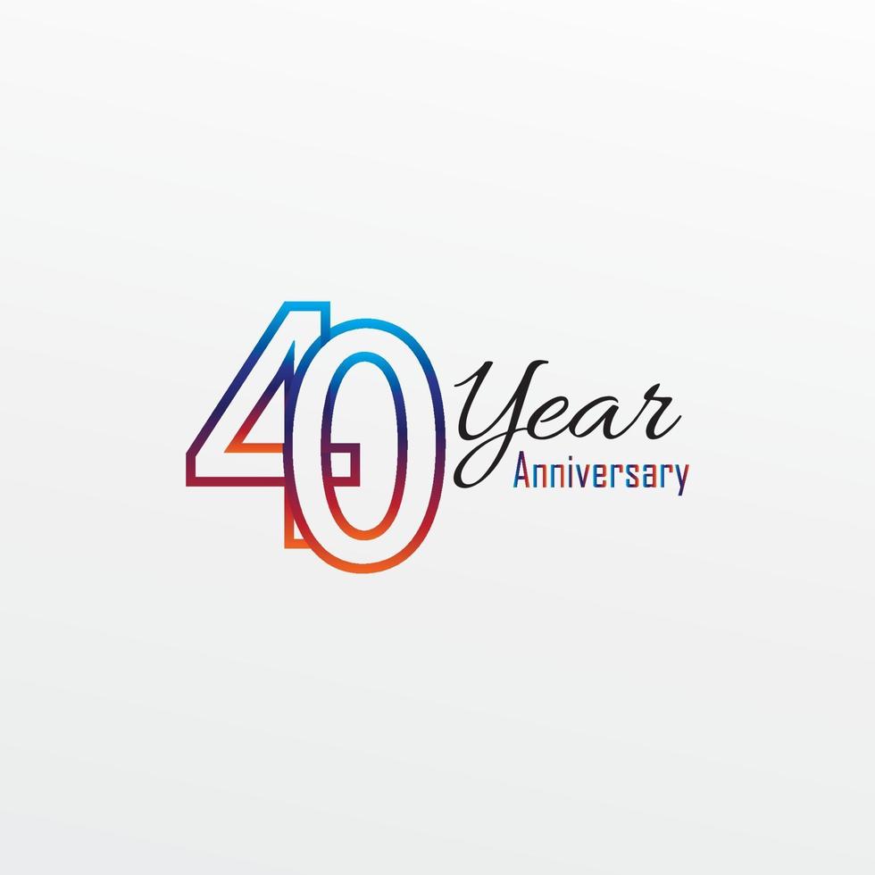 years anniversary celebration blue Colors Comical Design logotype. anniversary logo isolated on White background vector