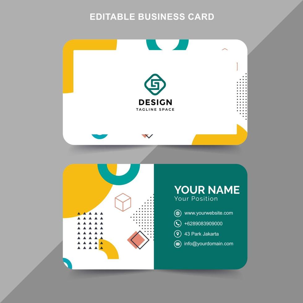 Blue Memphis Business Card vector