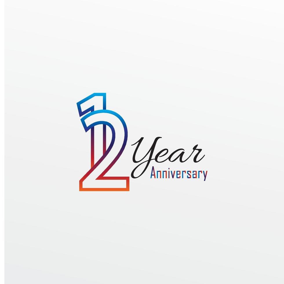 years anniversary celebration blue Colors Comical Design logotype. anniversary logo isolated on White background, vector Horizontal number design for celebration -vector