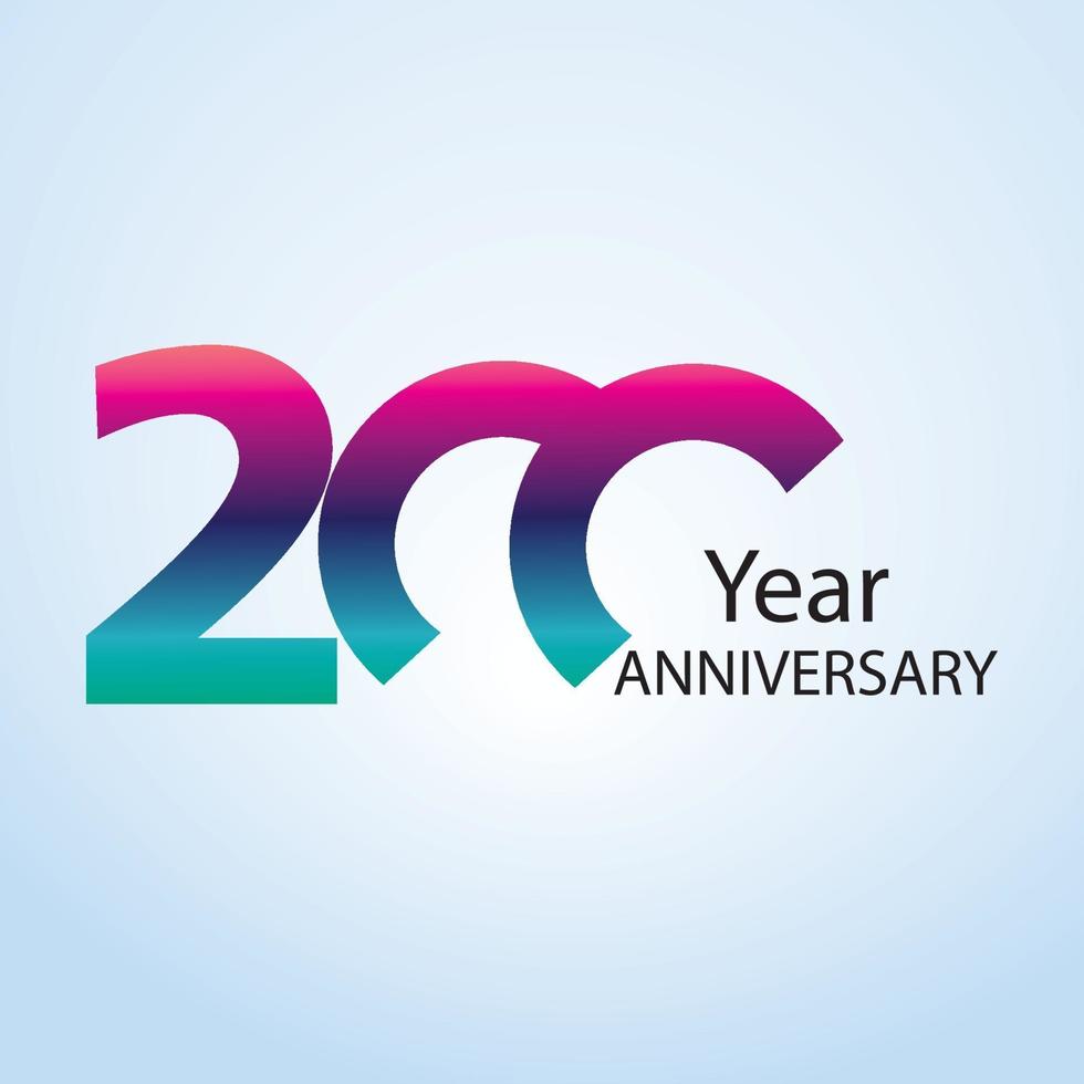 Year Anniversary Logo Vector Template Design Illustration