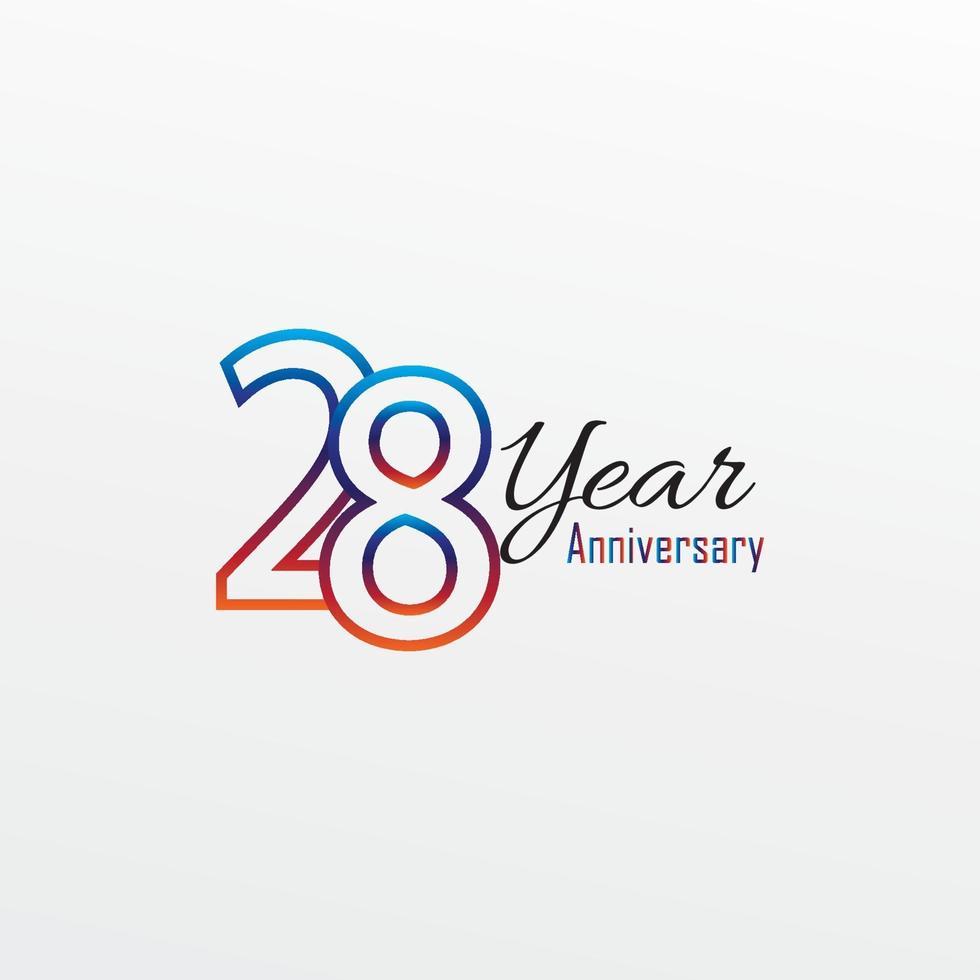 years anniversary celebration blue Colors Comical Design logotype. anniversary logo isolated on White background vector