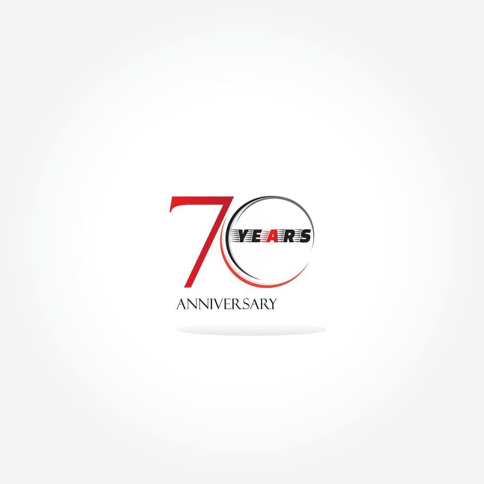 years anniversary linked logotype with red color isolated on white background for company celebration event vector