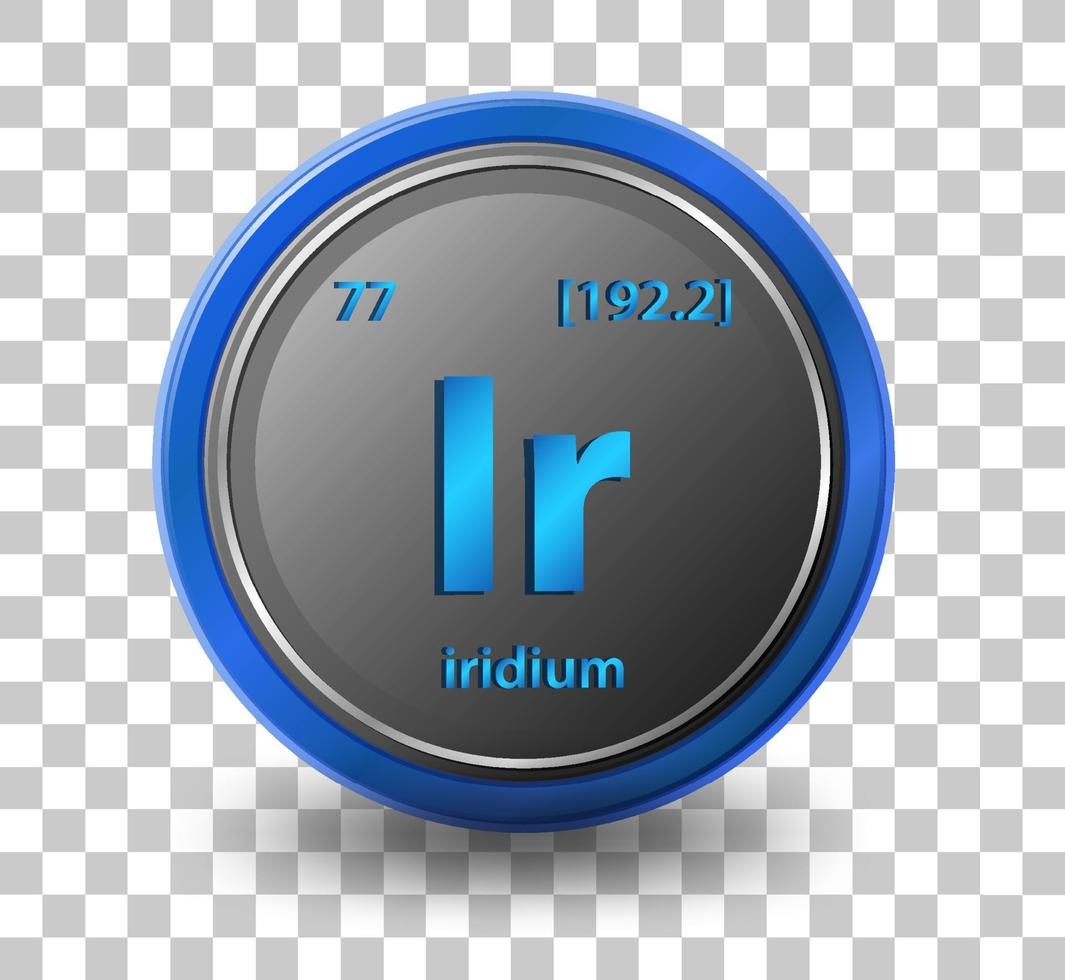 Iridium chemical element vector