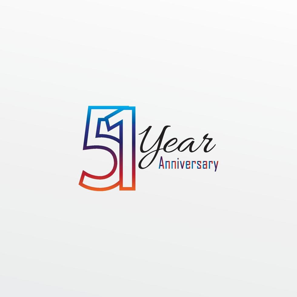 years anniversary celebration blue Colors Comical Design logotype. anniversary logo isolated on White background vector