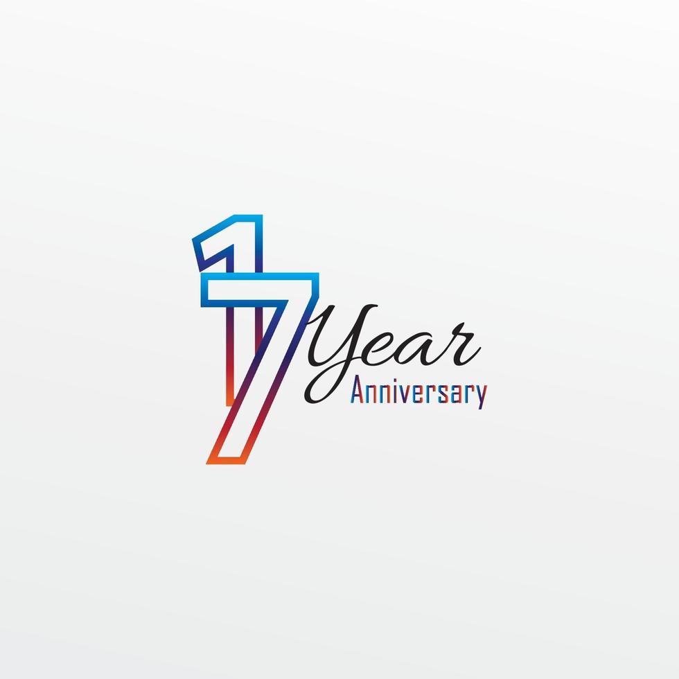 years anniversary celebration blue Colors Comical Design logotype. anniversary logo isolated on White background, vector Horizontal number design for celebration -vector