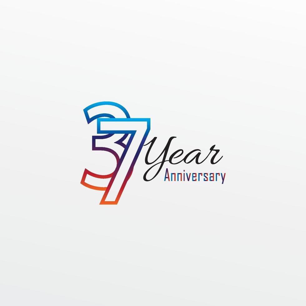 years anniversary celebration blue Colors Comical Design logotype. anniversary logo isolated on White background vector