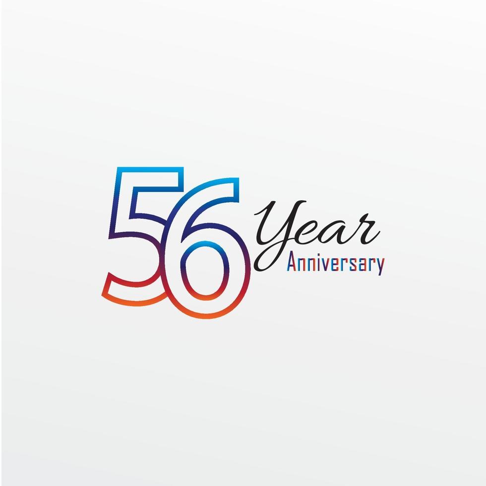 years anniversary celebration blue Colors Comical Design logotype. anniversary logo isolated on White background vector