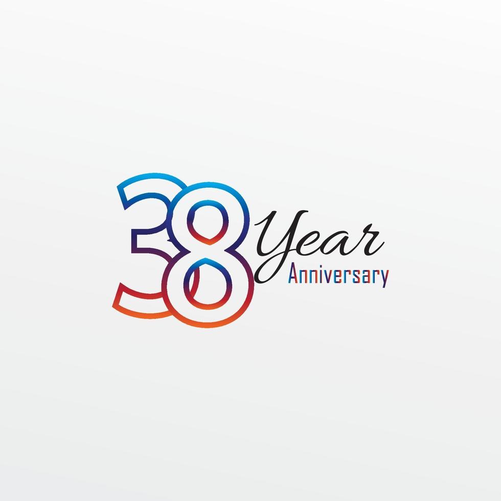 years anniversary celebration blue Colors Comical Design logotype. anniversary logo isolated on White background vector