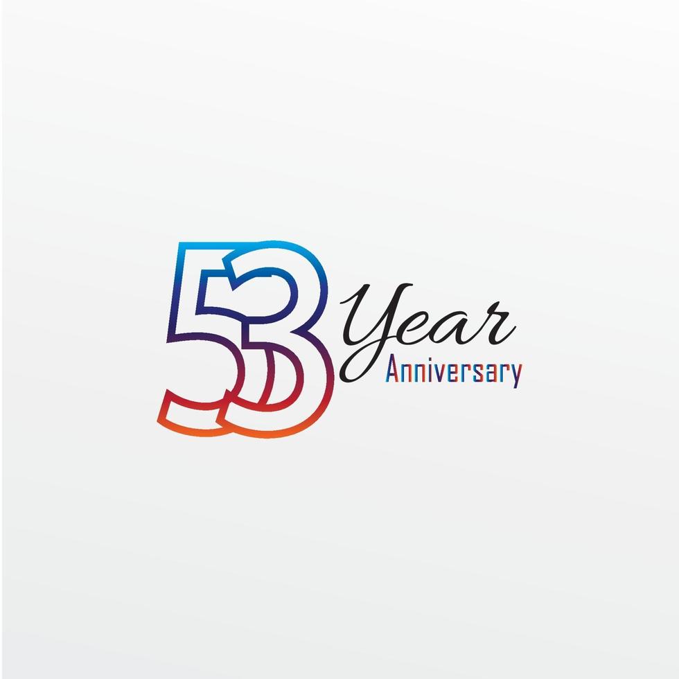 years anniversary celebration blue Colors Comical Design logotype. anniversary logo isolated on White background vector