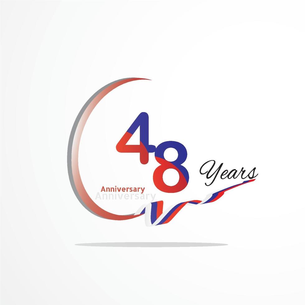 anniversary celebration logotype green and red colored. seventy eight years birthday logo on white background. vector