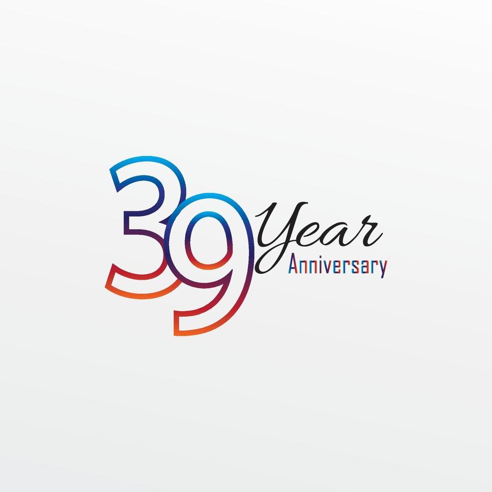 years anniversary celebration blue Colors Comical Design logotype. anniversary logo isolated on White background vector