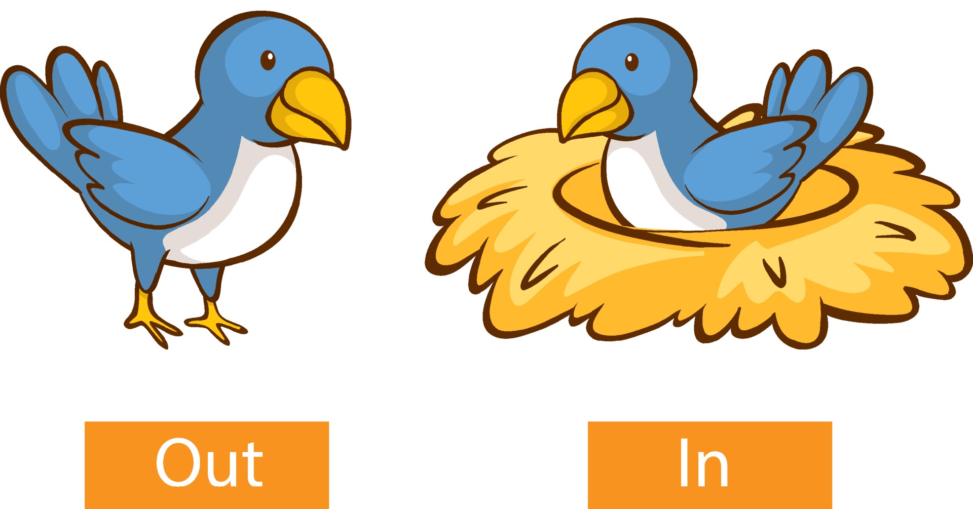Opposite preposition words with in and out 2046550 Vector Art at Vecteezy