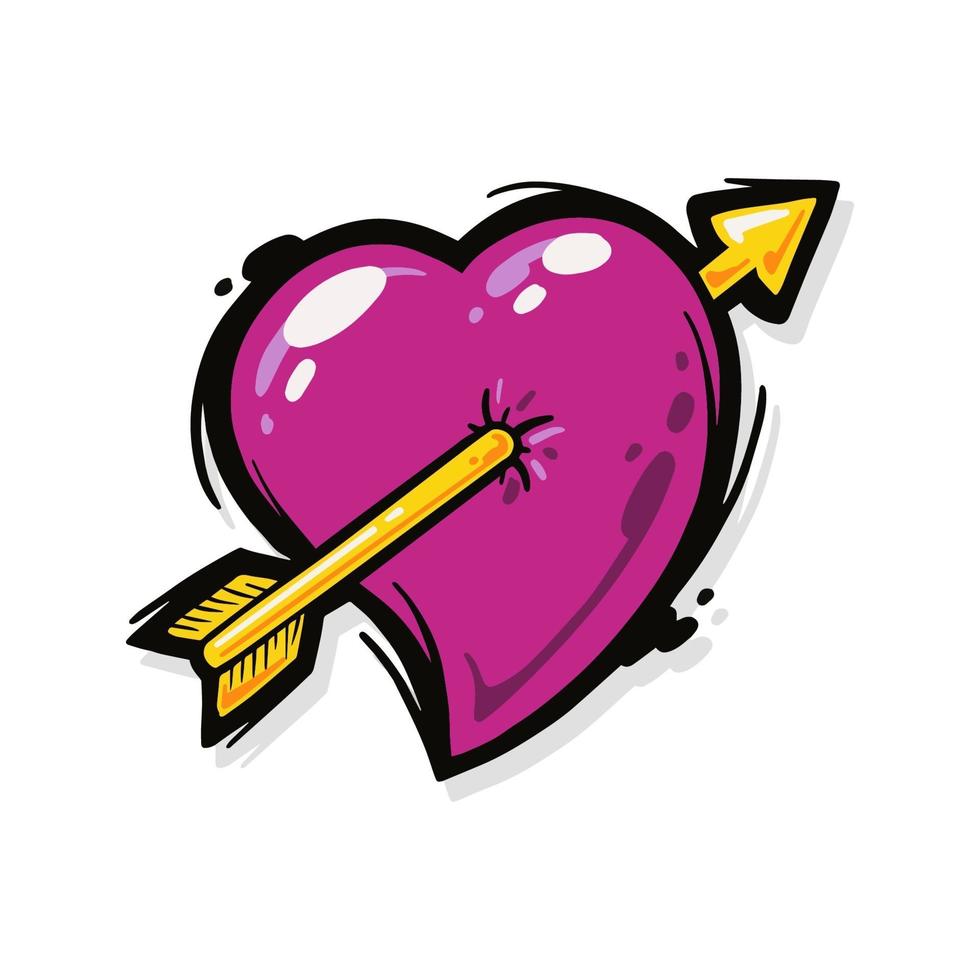 love heart vector illustration. good for valentines day celebration or falling in love symbol.