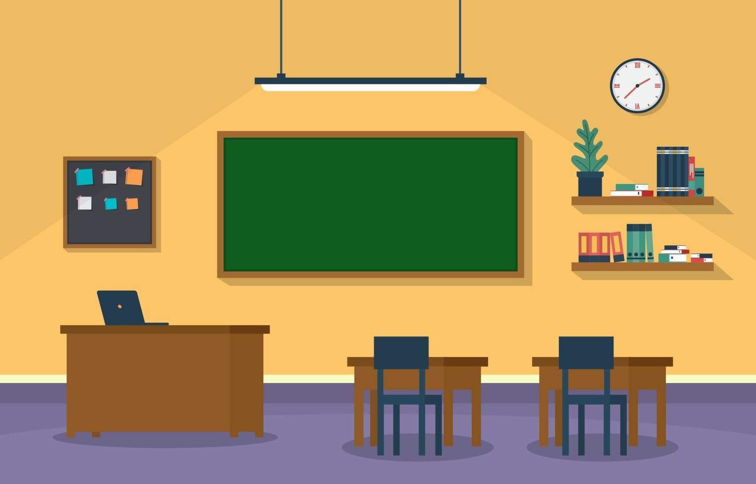 Empty Classroom in High School Illustration vector